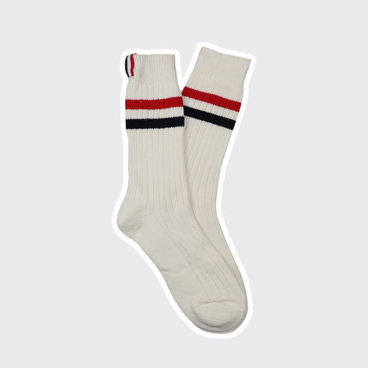 Thom Browne Classic Four-Bar Mid-Calf Socks - Cotton 3-Pack