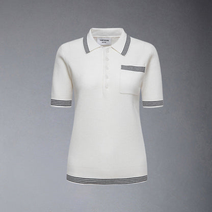 Thom Browne Women stripe POLO shirt