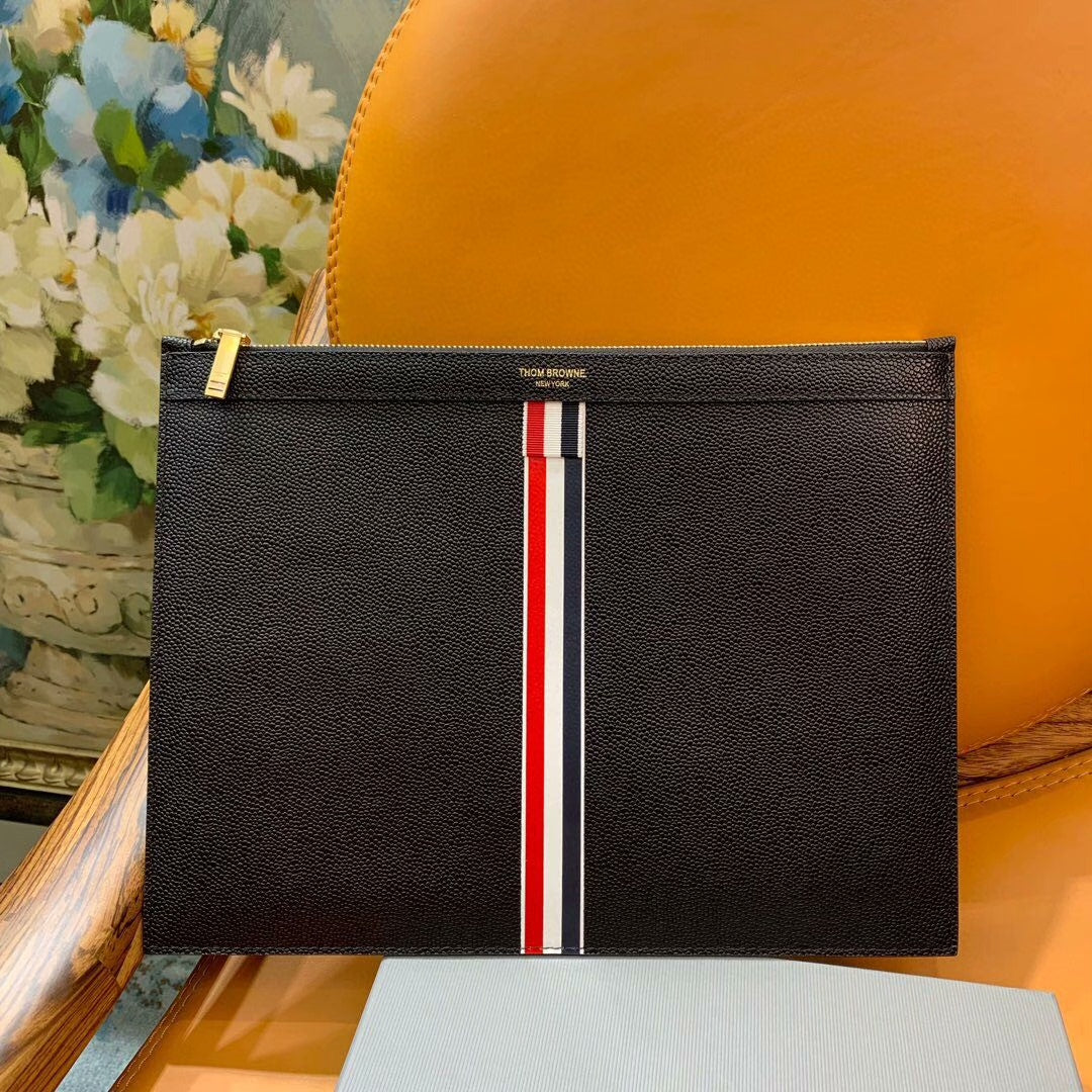 Three-color woven clutch bag THOM TREND